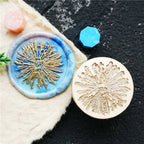 Tampon de cire à cacheter rétro avec motif de plante, fleur et feuille, sceau antique pour scrapbooking, invitations de mariage et décoration, tampon de cire à cacheter.
