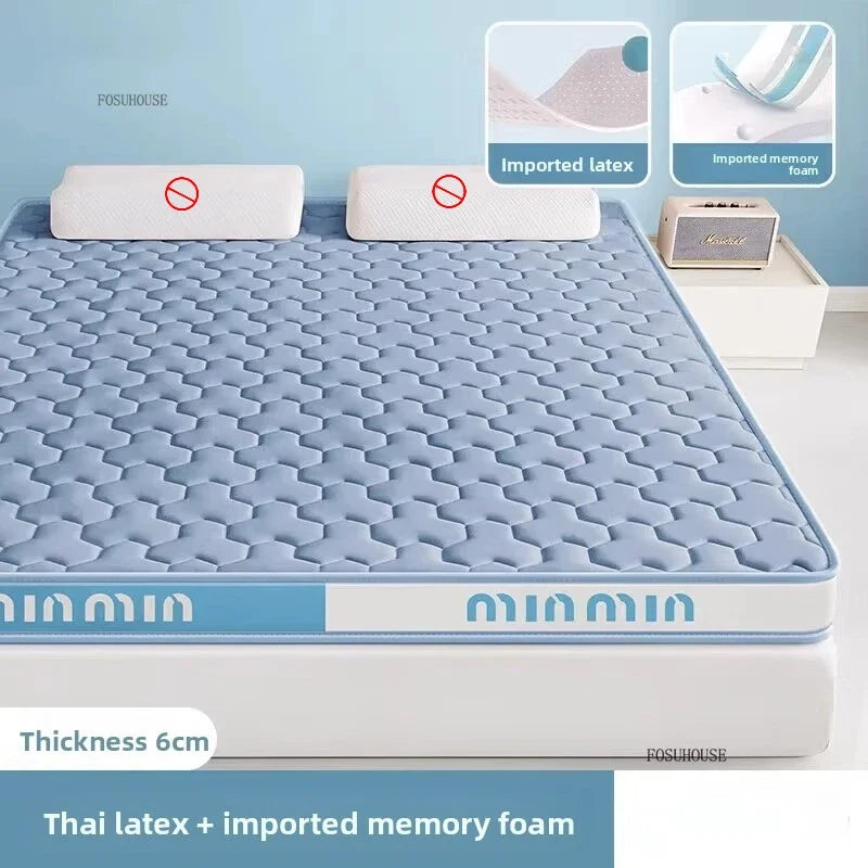 Matelas en latex pour tatami, matelas souple en éponge pour chambre, dortoir étudiant et logement en location, solution économique et confortable pour lit tatami.