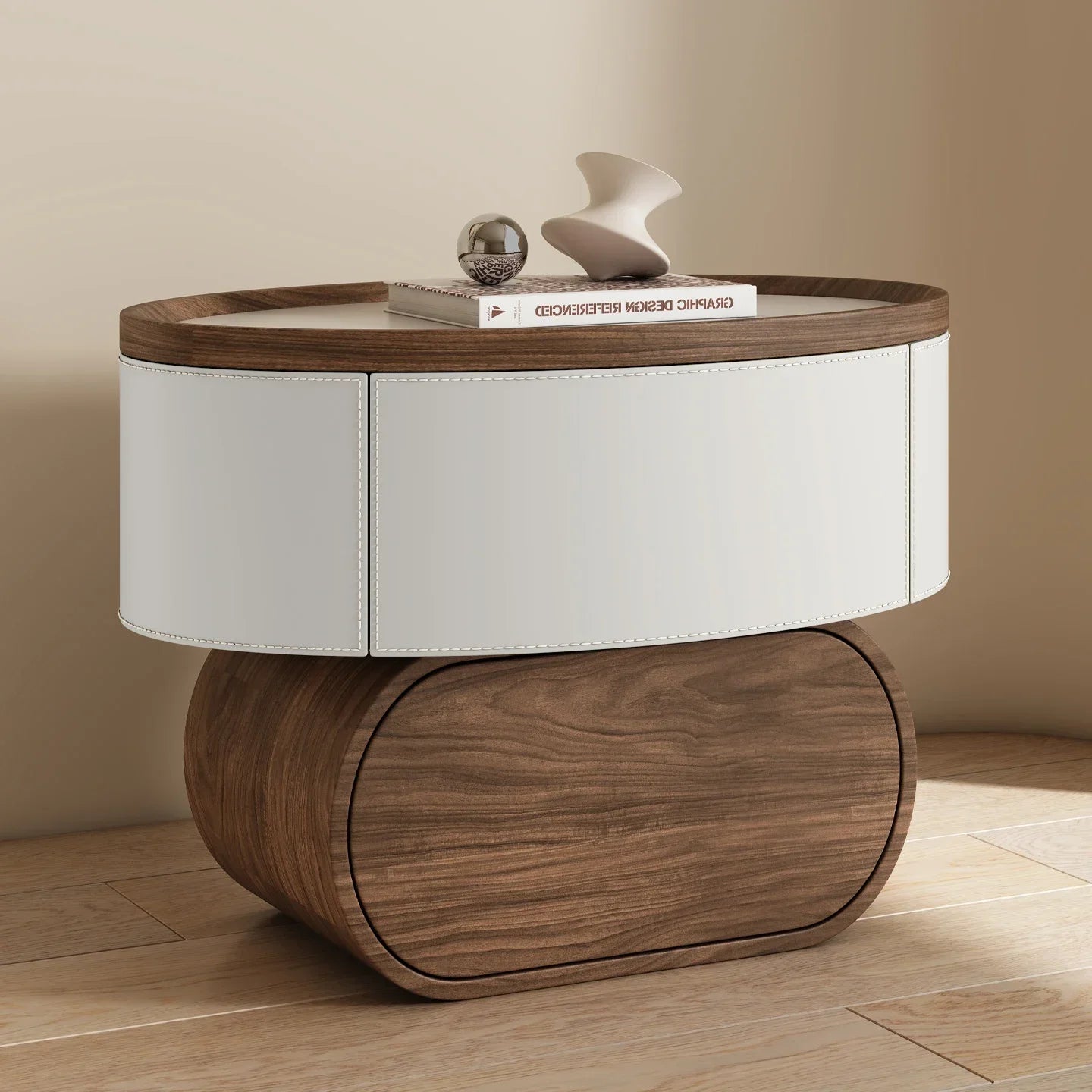 Table de chevet minimaliste gain de place, design unique et luxueux, table d’appoint moderne de style nordique, meuble pour chambre et salon.