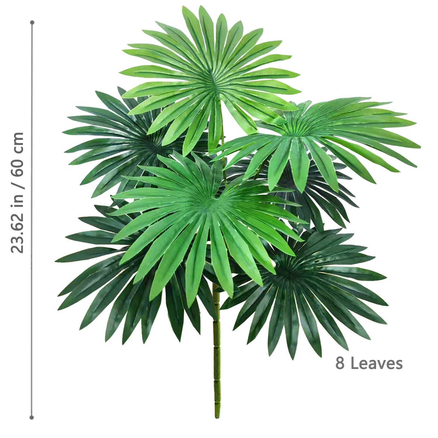 Grand palmier artificiel tropical de 50 à 120 cm, plante artificielle avec feuilles de palmier vertes en plastique, idéale pour la décoration de la maison et du jardin.