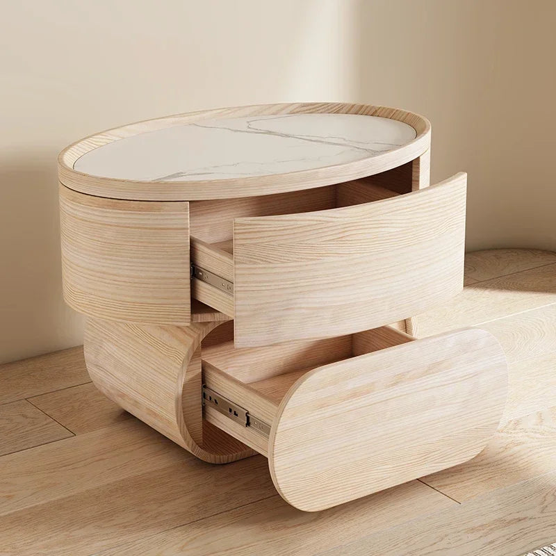 Table de chevet minimaliste gain de place, design unique et luxueux, table d’appoint moderne de style nordique, meuble pour chambre et salon.