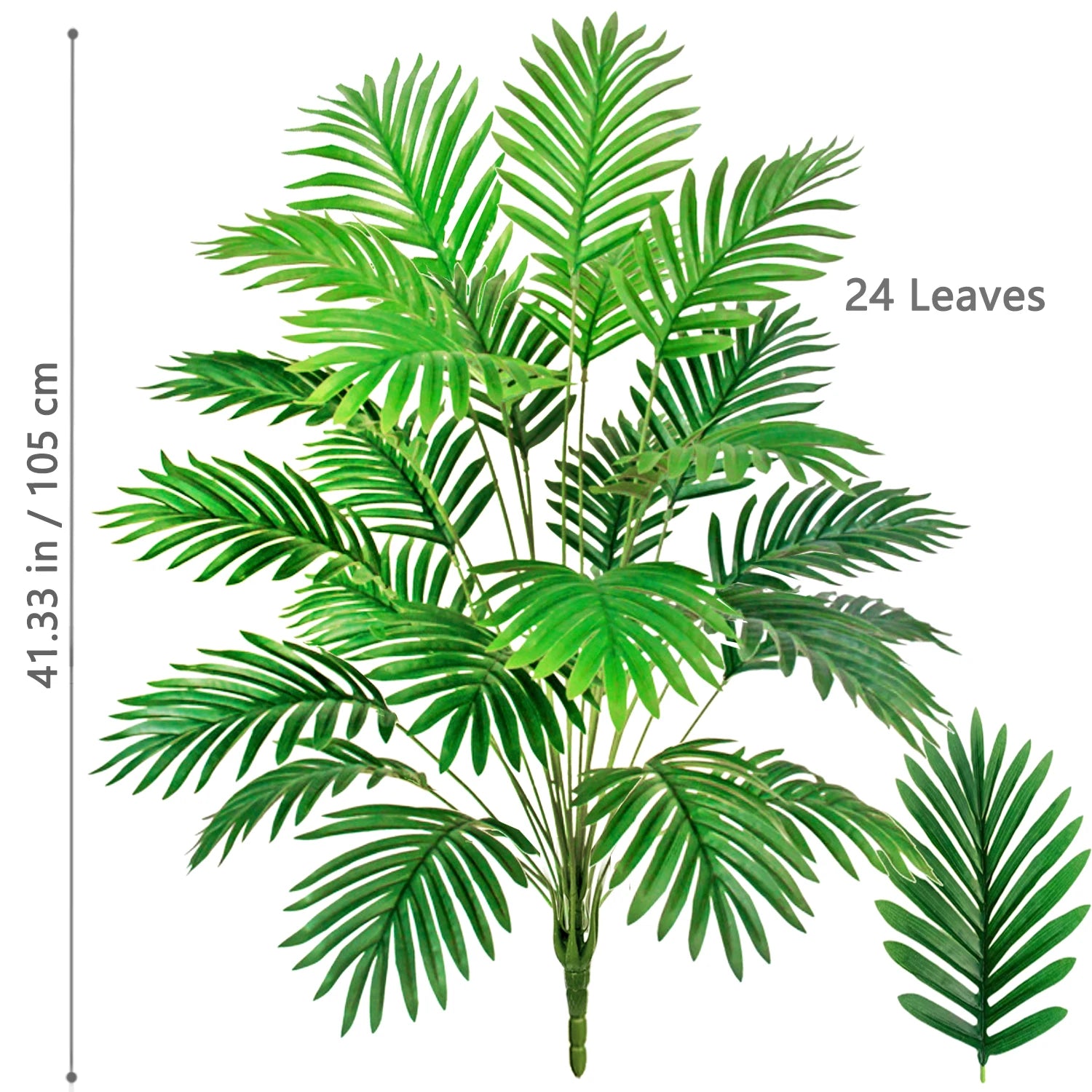 Grand palmier artificiel tropical de 50 à 120 cm, plante artificielle avec feuilles de palmier vertes en plastique, idéale pour la décoration de la maison et du jardin.