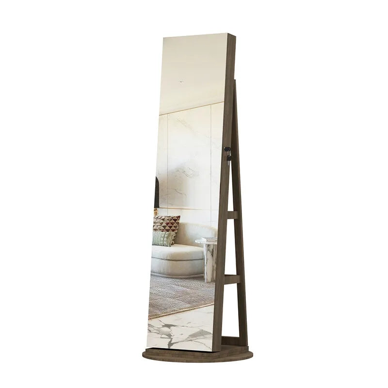 Miroir pleine longueur avec rangement pour bijoux et cosmétiques, armoire miroir du sol au plafond, meuble de rangement avec miroir intégré, idéal pour la maison et la coiffeuse