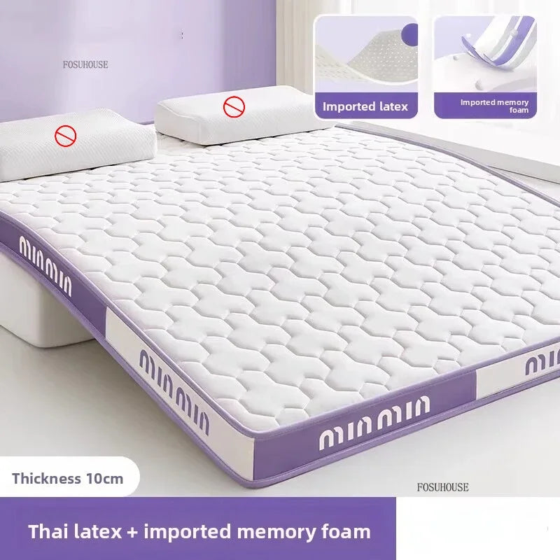 Matelas en latex pour tatami, matelas souple en éponge pour chambre, dortoir étudiant et logement en location, solution économique et confortable pour lit tatami.