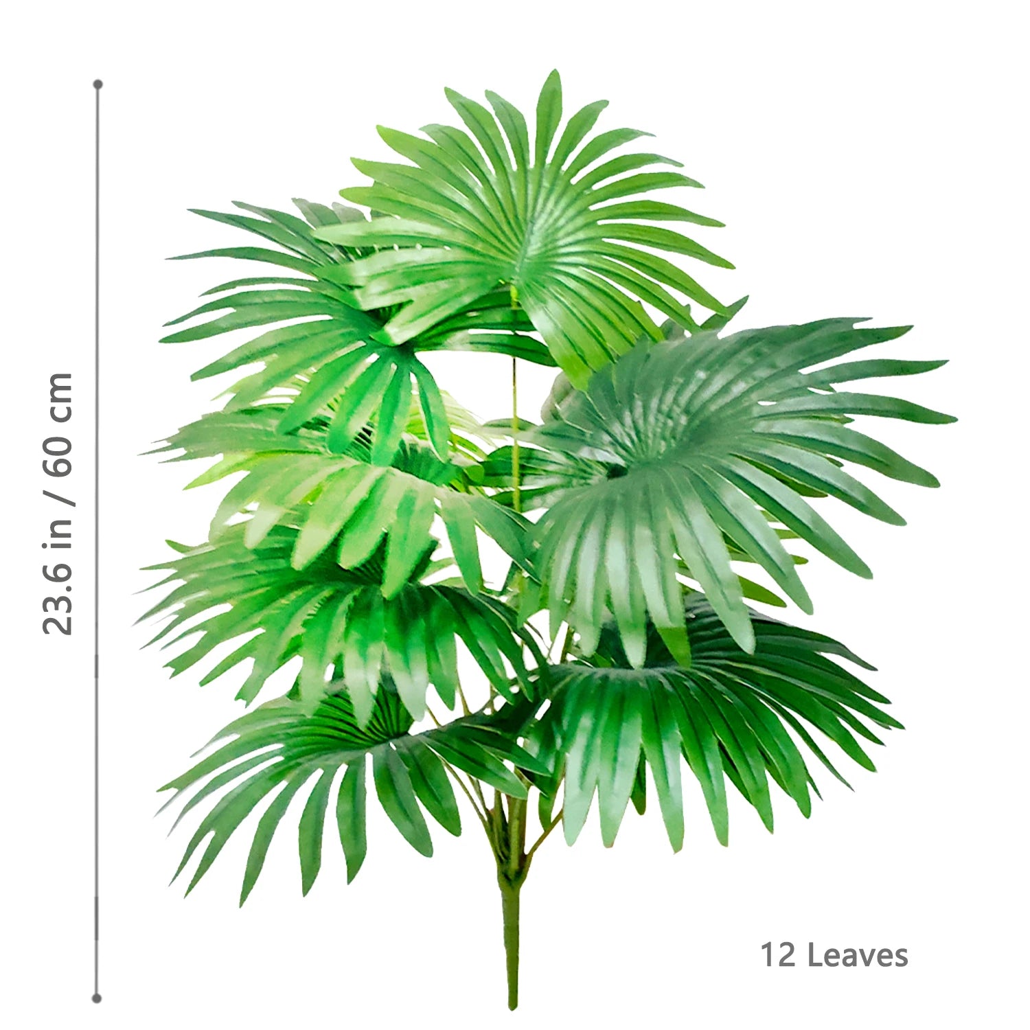 Grand palmier artificiel tropical de 50 à 120 cm, plante artificielle avec feuilles de palmier vertes en plastique, idéale pour la décoration de la maison et du jardin.