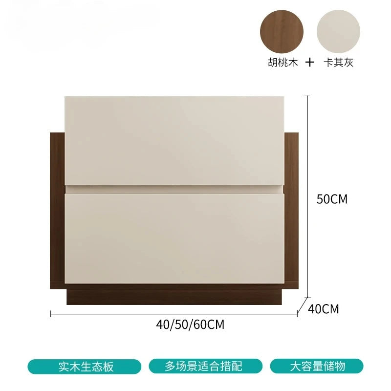 Table de chevet nordique avec tiroir de rangement, design esthétique et luxueux, meuble modulaire de style chinois simple pour chambre à coucher.