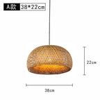 Suspension ZK20 en bambou tressé, diamètre 60/50/40 cm, luminaire LED suspendu pour plafond, en rotin tressé, idéal pour la décoration de la maison et de la chambre.
