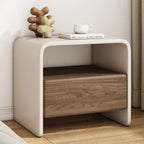 Table de chevet moderne de style européen, meuble de rangement luxueux et esthétique, design italien minimaliste, table de nuit pour chambre à coucher.