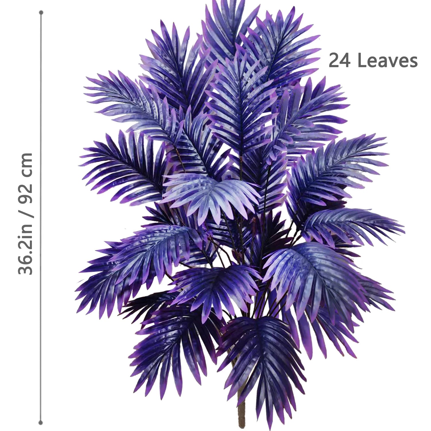Grand palmier artificiel tropical de 50 à 120 cm, plante artificielle avec feuilles de palmier vertes en plastique, idéale pour la décoration de la maison et du jardin.