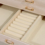 6 Layers PU Leather Jewelry Box Storage Case Display Organizer Ring Necklace Earring Collection for Gifts