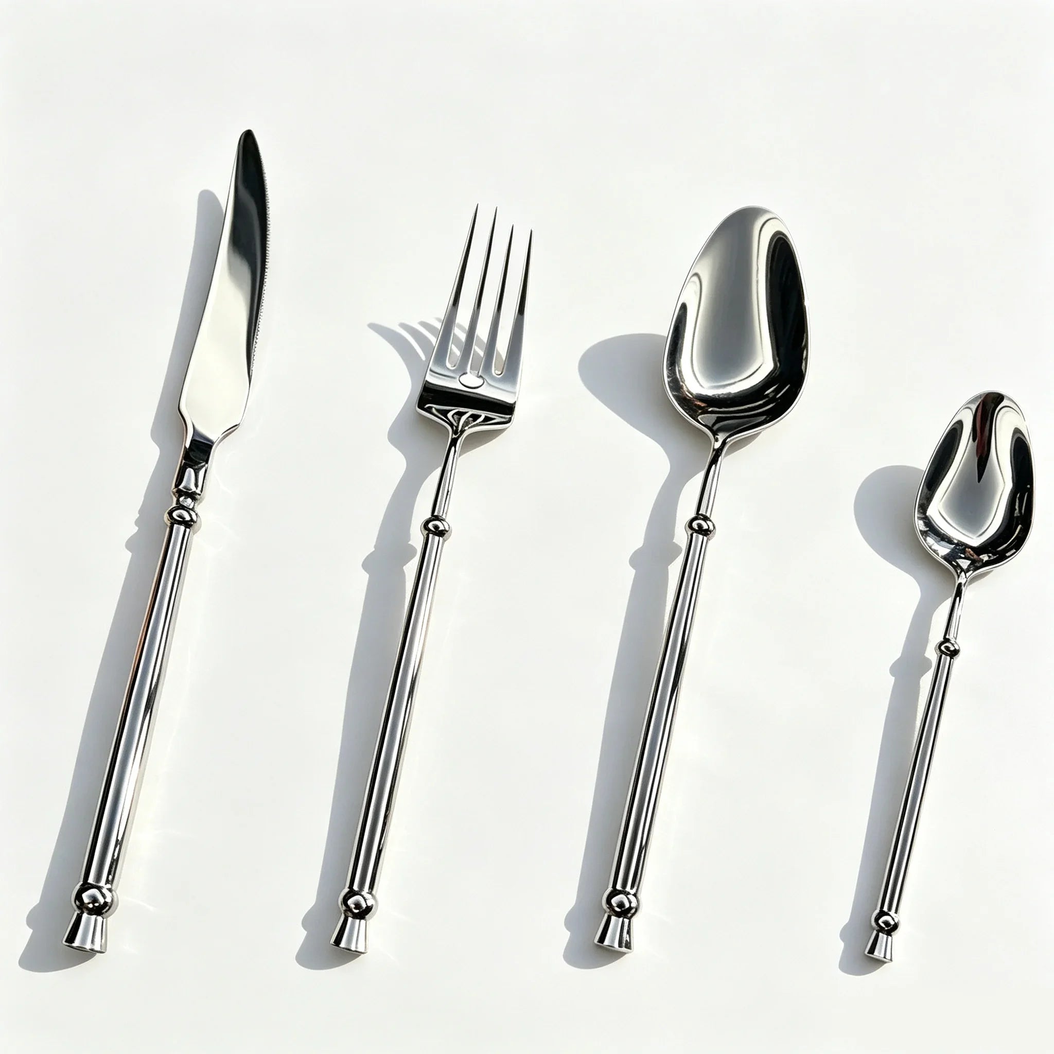 Couverts en acier inoxydable 304 argenté effet miroir, ensemble de couverts au manche torsadé rétro, vaisselle luxueuse pour mariage, hôtel et repas à la maison