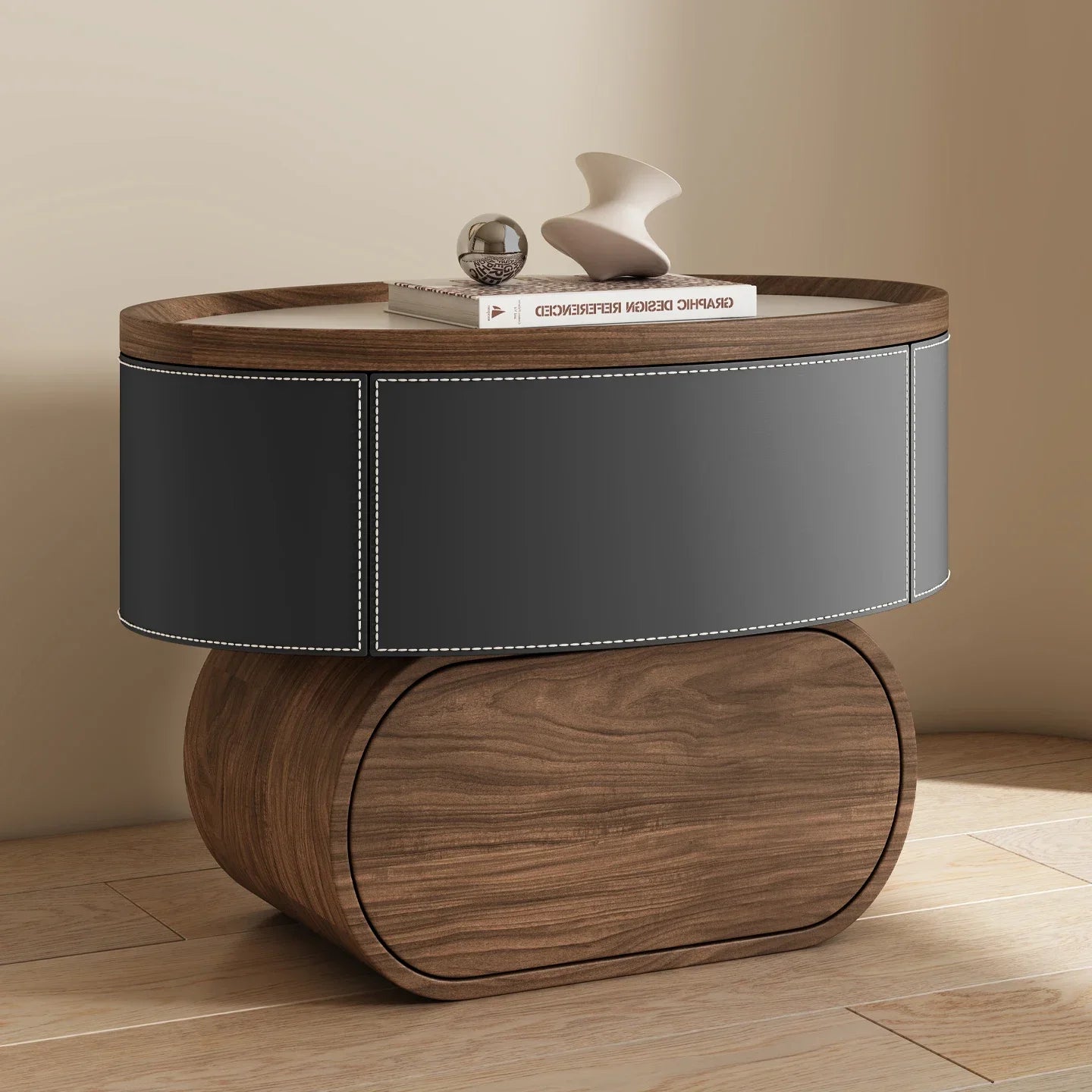 Table de chevet minimaliste gain de place, design unique et luxueux, table d’appoint moderne de style nordique, meuble pour chambre et salon.