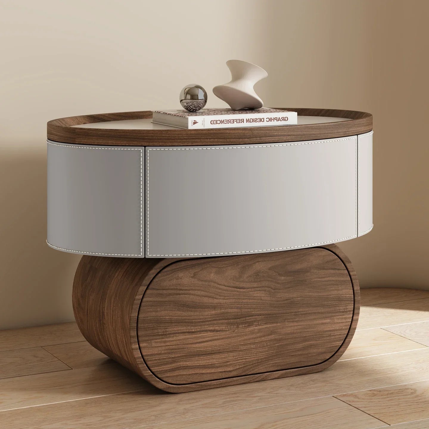 Table de chevet minimaliste gain de place, design unique et luxueux, table d’appoint moderne de style nordique, meuble pour chambre et salon.