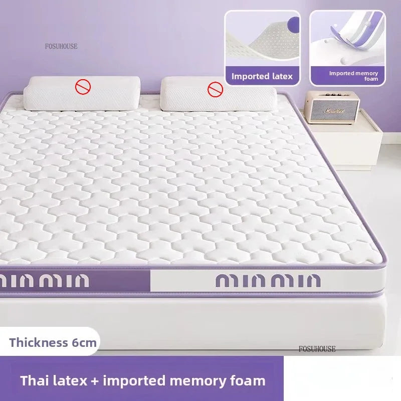 Matelas en latex pour tatami, matelas souple en éponge pour chambre, dortoir étudiant et logement en location, solution économique et confortable pour lit tatami.