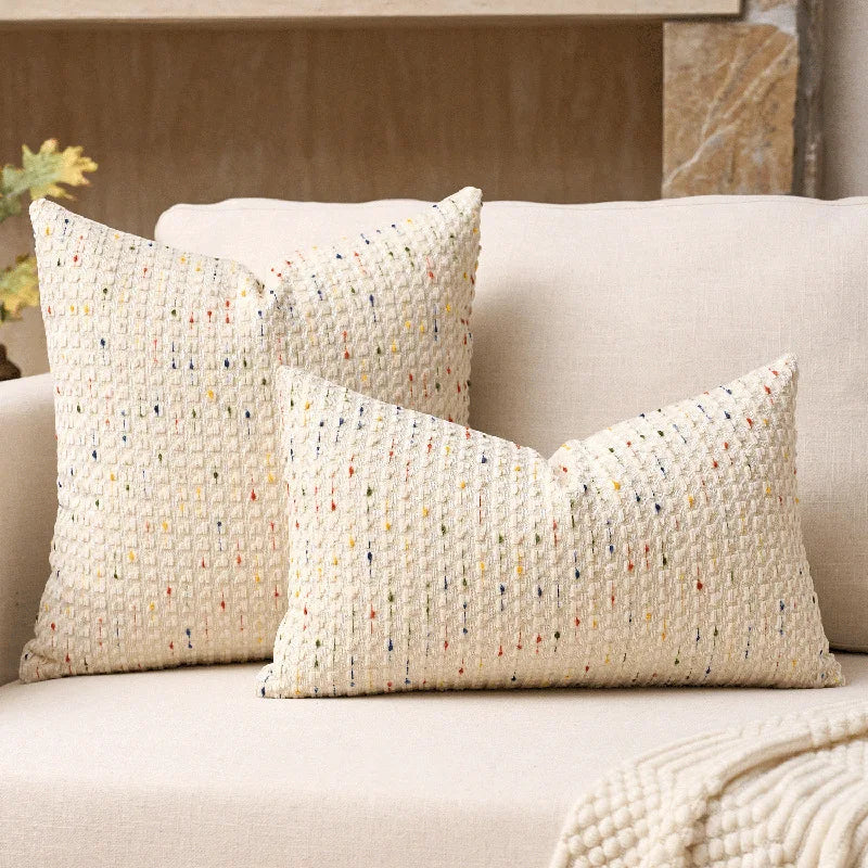Housses de coussin douces en chenille à rayures, taies d’oreiller décoratives modernes pour canapé, luxueuses et confortables, pour la décoration intérieure, disponibles en plusieurs couleurs.