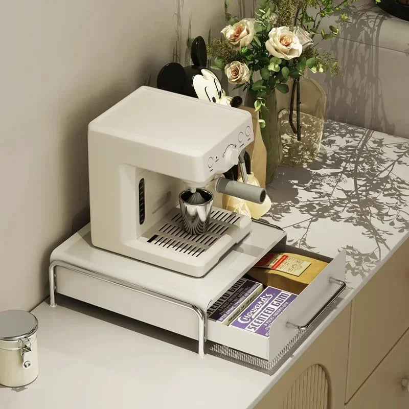 Grand tiroir organisateur pour capsules de café, boîte de rangement de comptoir avec présentoir, porte-sachets de thé pour étagère de machine à café