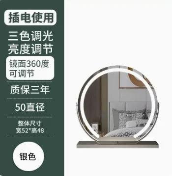 Miroir de maquillage LED avec éclairage, miroir de coiffeuse intelligent de bureau, miroir haut de gamme pour salon de beauté et grande chambre principale