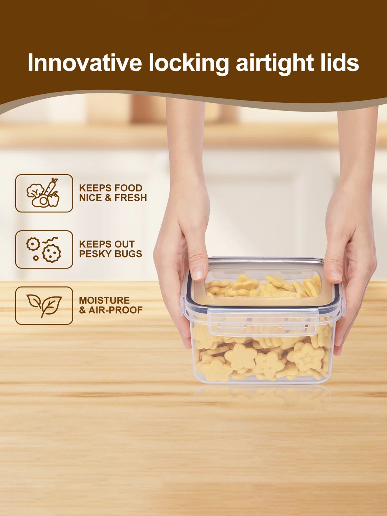 48 pièces, boîtes hermétiques de conservation des aliments avec couvercles, contenants en plastique pour garde-manger, bocaux pour aliments secs, lactose, céréales, farine et sucre, avec étiquettes