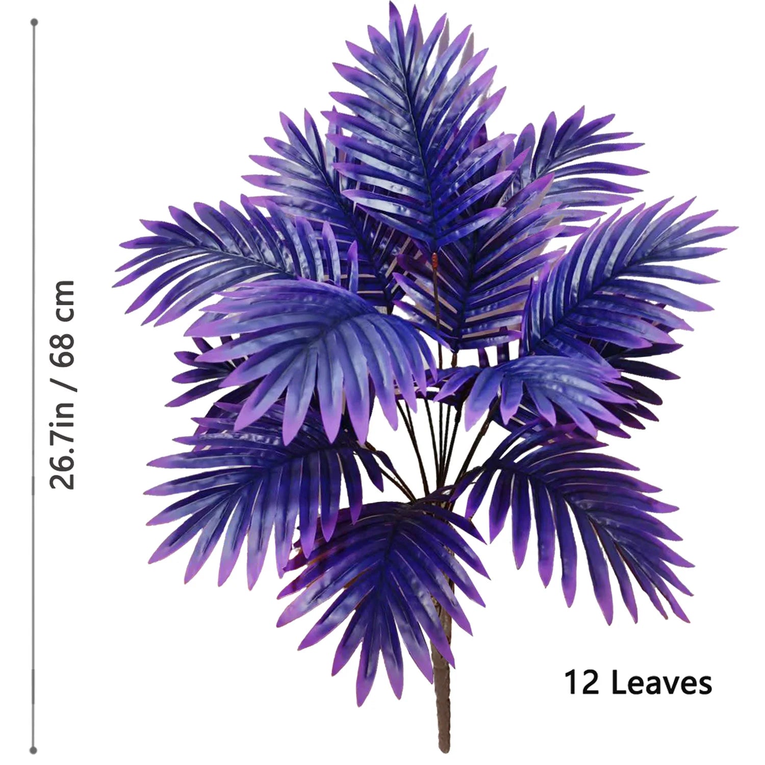 Grand palmier artificiel tropical de 50 à 120 cm, plante artificielle avec feuilles de palmier vertes en plastique, idéale pour la décoration de la maison et du jardin.