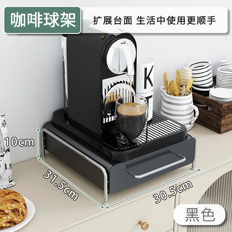 Grand tiroir organisateur pour capsules de café, boîte de rangement de comptoir avec présentoir, porte-sachets de thé pour étagère de machine à café
