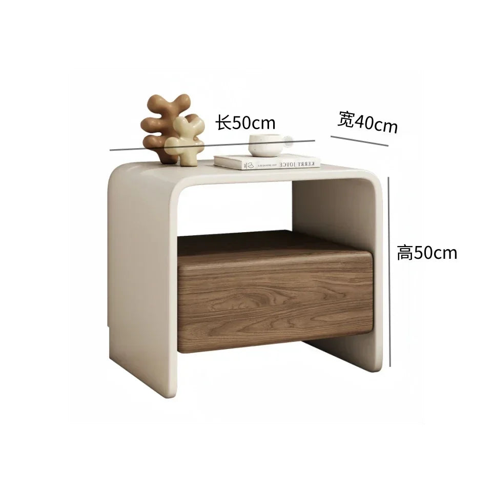 Table de chevet moderne de style européen, meuble de rangement luxueux et esthétique, design italien minimaliste, table de nuit pour chambre à coucher.