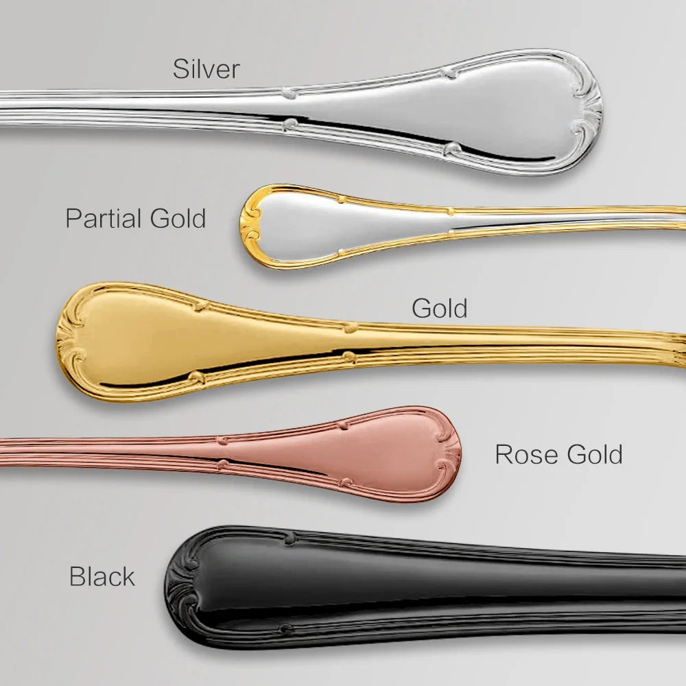 Service de couverts 24 pièces pour 6 personnes, en acier inoxydable 18/10, finition miroir, pour pendaison de crémaillère, restaurant, mariage et fêtes