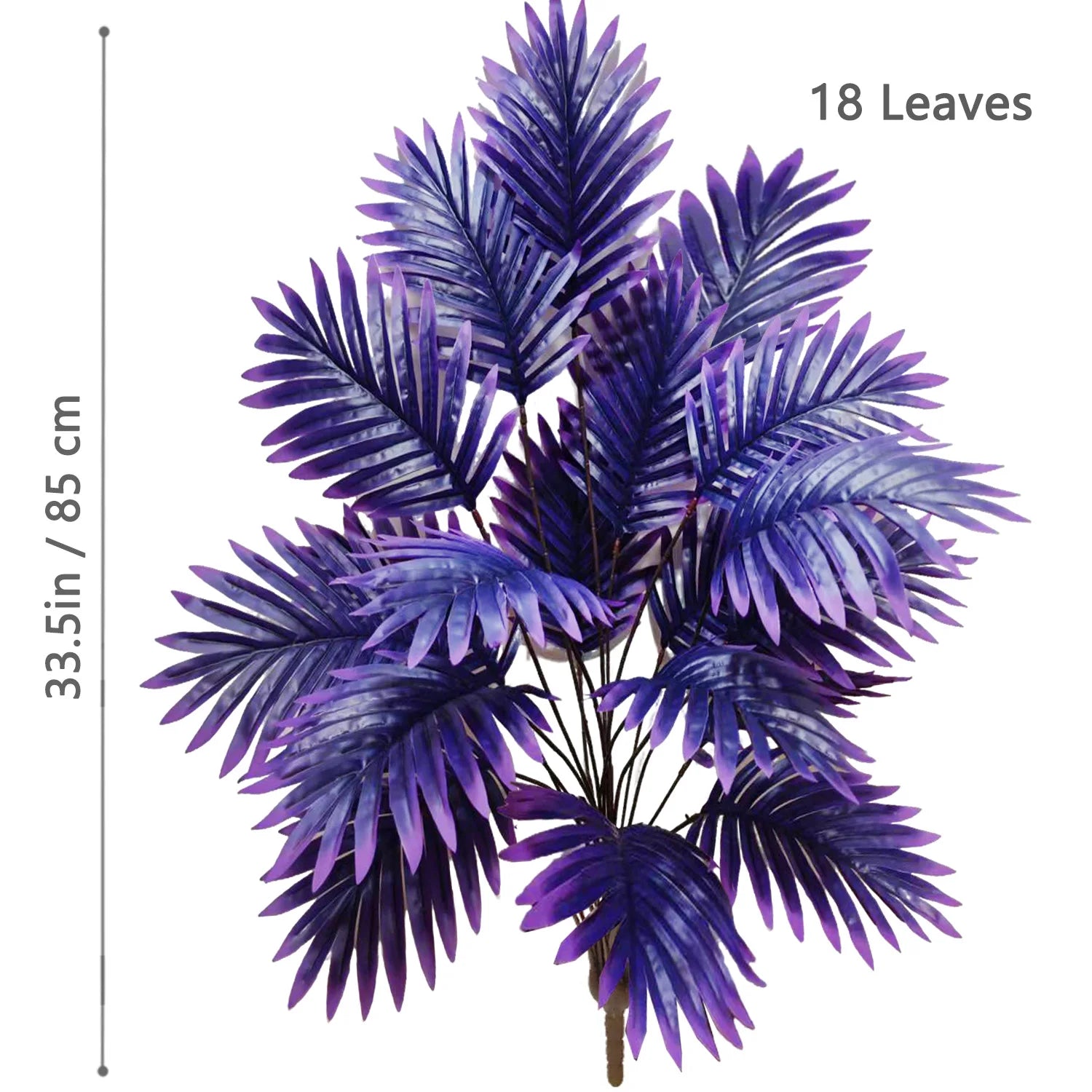 Grand palmier artificiel tropical de 50 à 120 cm, plante artificielle avec feuilles de palmier vertes en plastique, idéale pour la décoration de la maison et du jardin.