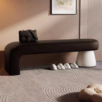 Banc à chaussures nordique rembourré avec rangement, pouf coffre avec assise matelassée longue, meuble pour entrée, couloir, chambre ou vestiaire.