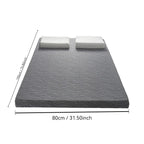 Matelas moelleux multifonctionnel pour la maison, en mousse à mémoire de forme et coton éponge, déhoussable et lavable, idéal pour la chambre et le dortoir.