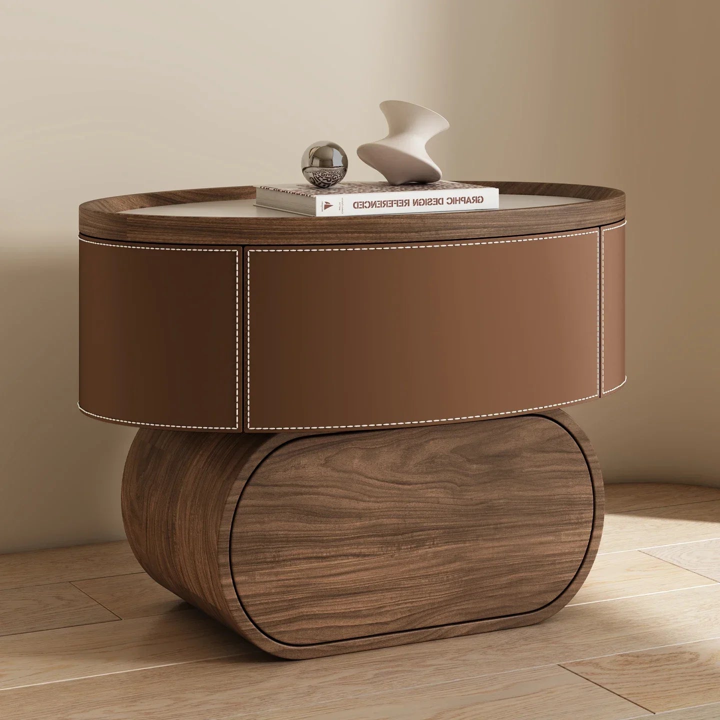 Table de chevet minimaliste gain de place, design unique et luxueux, table d’appoint moderne de style nordique, meuble pour chambre et salon.