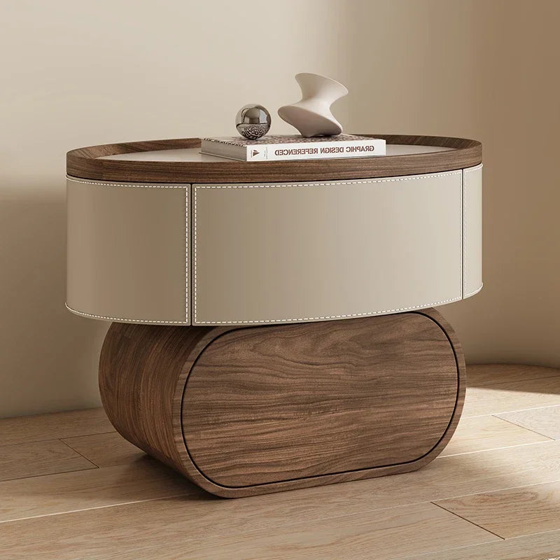Table de chevet minimaliste gain de place, design unique et luxueux, table d’appoint moderne de style nordique, meuble pour chambre et salon.