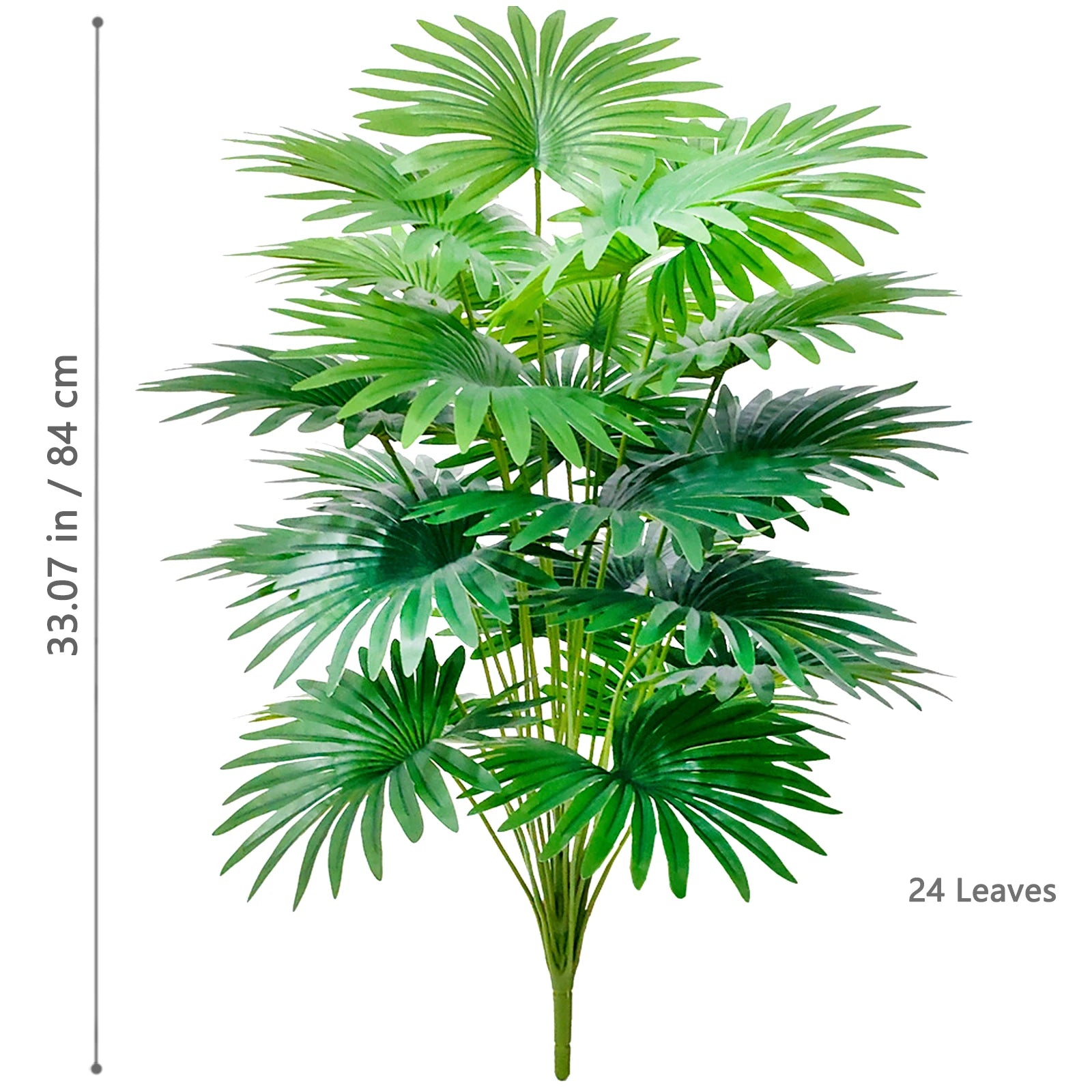 Grand palmier artificiel tropical de 50 à 120 cm, plante artificielle avec feuilles de palmier vertes en plastique, idéale pour la décoration de la maison et du jardin.