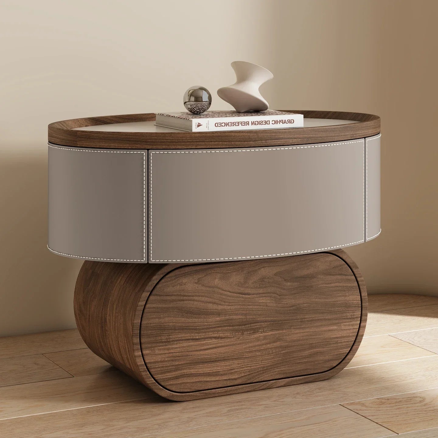 Table de chevet minimaliste gain de place, design unique et luxueux, table d’appoint moderne de style nordique, meuble pour chambre et salon.