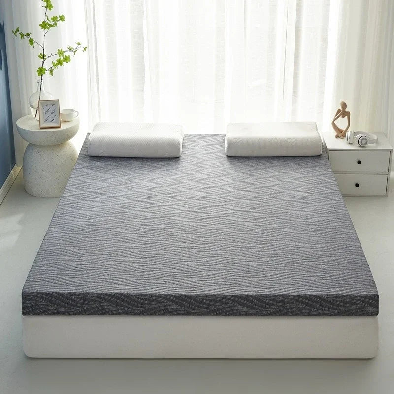 Matelas moelleux multifonctionnel pour la maison, en mousse à mémoire de forme et coton éponge, déhoussable et lavable, idéal pour la chambre et le dortoir.