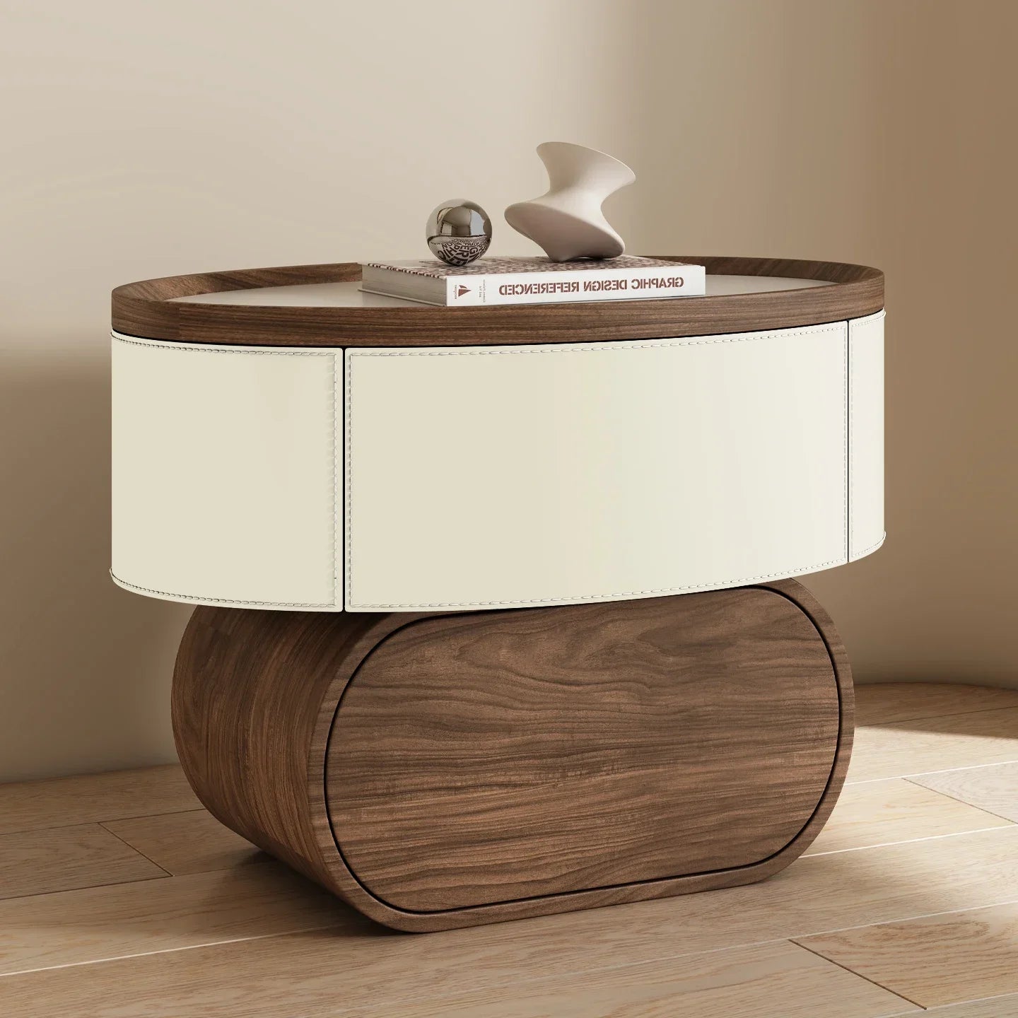 Table de chevet minimaliste gain de place, design unique et luxueux, table d’appoint moderne de style nordique, meuble pour chambre et salon.