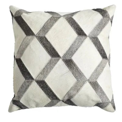 Housse de coussin en véritable cuir de vache 100 % naturel, 45 × 45 cm, motif vache marron crème, housse de coussin luxueuse pour décoration intérieure.