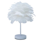 Nordic Decorative Feather Table Lamp Bedroom Bedside Lamp High Sense B & B Creative Ins Girl Heart Feather Lamp Light Luxury