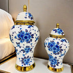 Vase moderne en forme de pot à gingembre pour fleurs, finition platine, style nordique, décoration pour salon, chambre, table à manger et mariage.