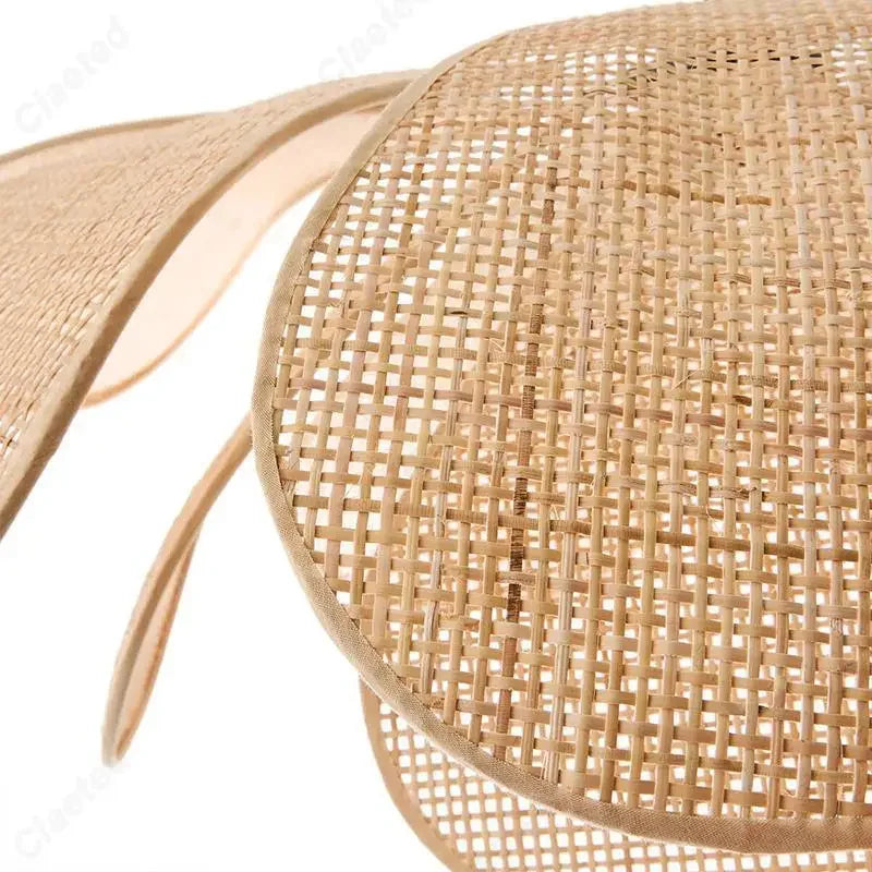 Suspension créative à LED en rotin tressé à la main, design pétales de fleur, douille E27, idéale pour salon de thé, salon, chambre ou salle à manger, pour une ambiance chaleureuse.