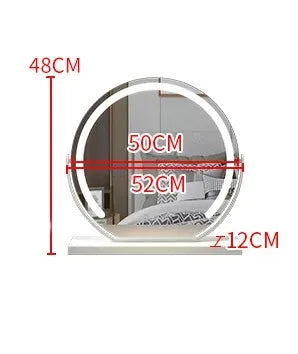 Miroir de maquillage LED avec éclairage, miroir de coiffeuse intelligent de bureau, miroir haut de gamme pour salon de beauté et grande chambre principale