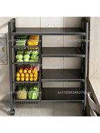 Étagère de rangement de cuisine en fer forgé à plusieurs niveaux, sur pied et amovible, organisateur pour légumes, condiments et ustensiles de cuisine pour la maison