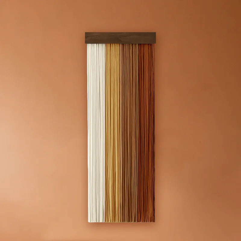 Tenture murale nordique bohème à pompons, style moderne minimaliste, décoration murale artisanale pour salon, chambre, appartement et maison.