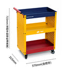Desserte de rangement mobile avec panneau perforé, chariot roulant multifonctionnel, étagère et organisateur pour livres, collations et rangement à la maison