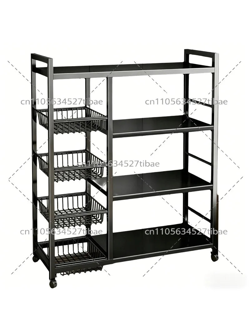 Étagère de rangement de cuisine en fer forgé à plusieurs niveaux, sur pied et amovible, organisateur pour légumes, condiments et ustensiles de cuisine pour la maison