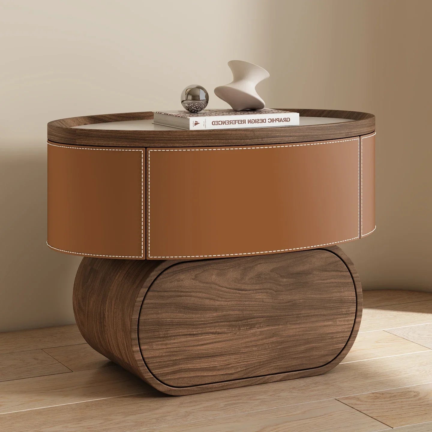 Table de chevet minimaliste gain de place, design unique et luxueux, table d’appoint moderne de style nordique, meuble pour chambre et salon.
