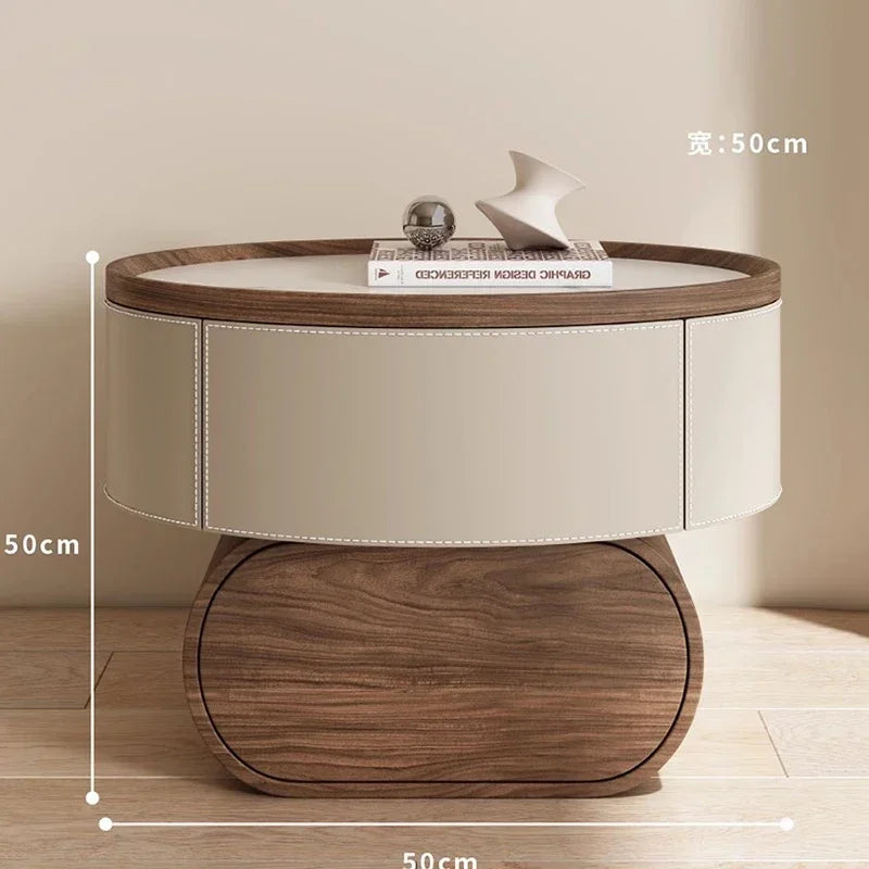 Table de chevet minimaliste gain de place, design unique et luxueux, table d’appoint moderne de style nordique, meuble pour chambre et salon.