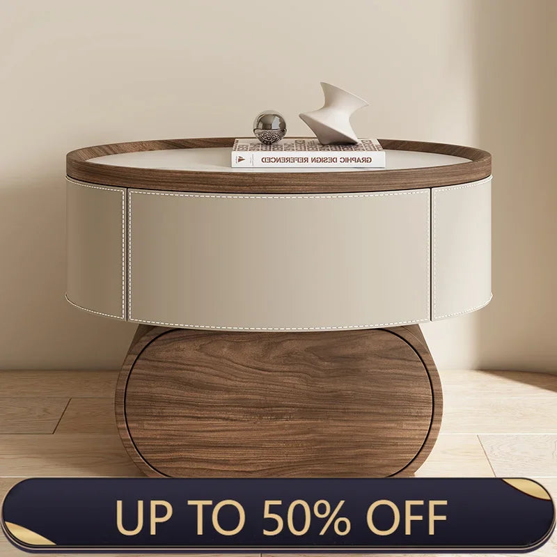 Table de chevet minimaliste gain de place, design unique et luxueux, table d’appoint moderne de style nordique, meuble pour chambre et salon.