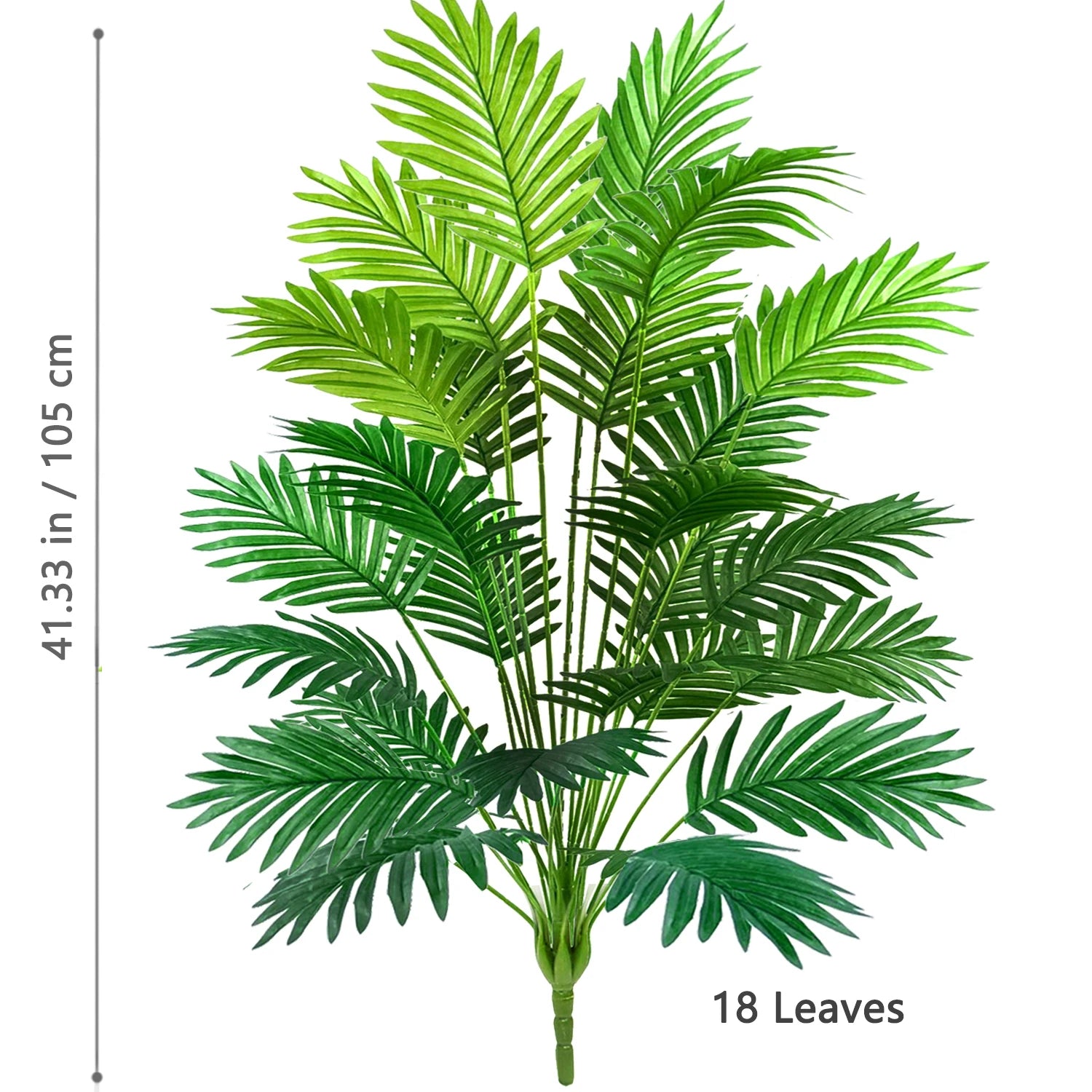 Grand palmier artificiel tropical de 50 à 120 cm, plante artificielle avec feuilles de palmier vertes en plastique, idéale pour la décoration de la maison et du jardin.