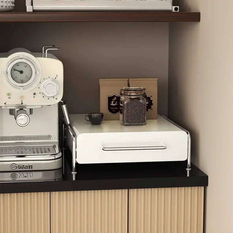 Grand tiroir organisateur pour capsules de café, boîte de rangement de comptoir avec présentoir, porte-sachets de thé pour étagère de machine à café