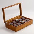 Boîte de rangement en bois MISHITU pour montres, boîte à bijoux pour bracelets de montre, organisateur de rangement haut de gamme pour bijoux, coffret de présentation pour montres et bijoux